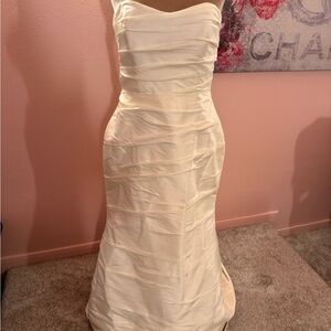 Alfred Angelo Strapless Cream Gown